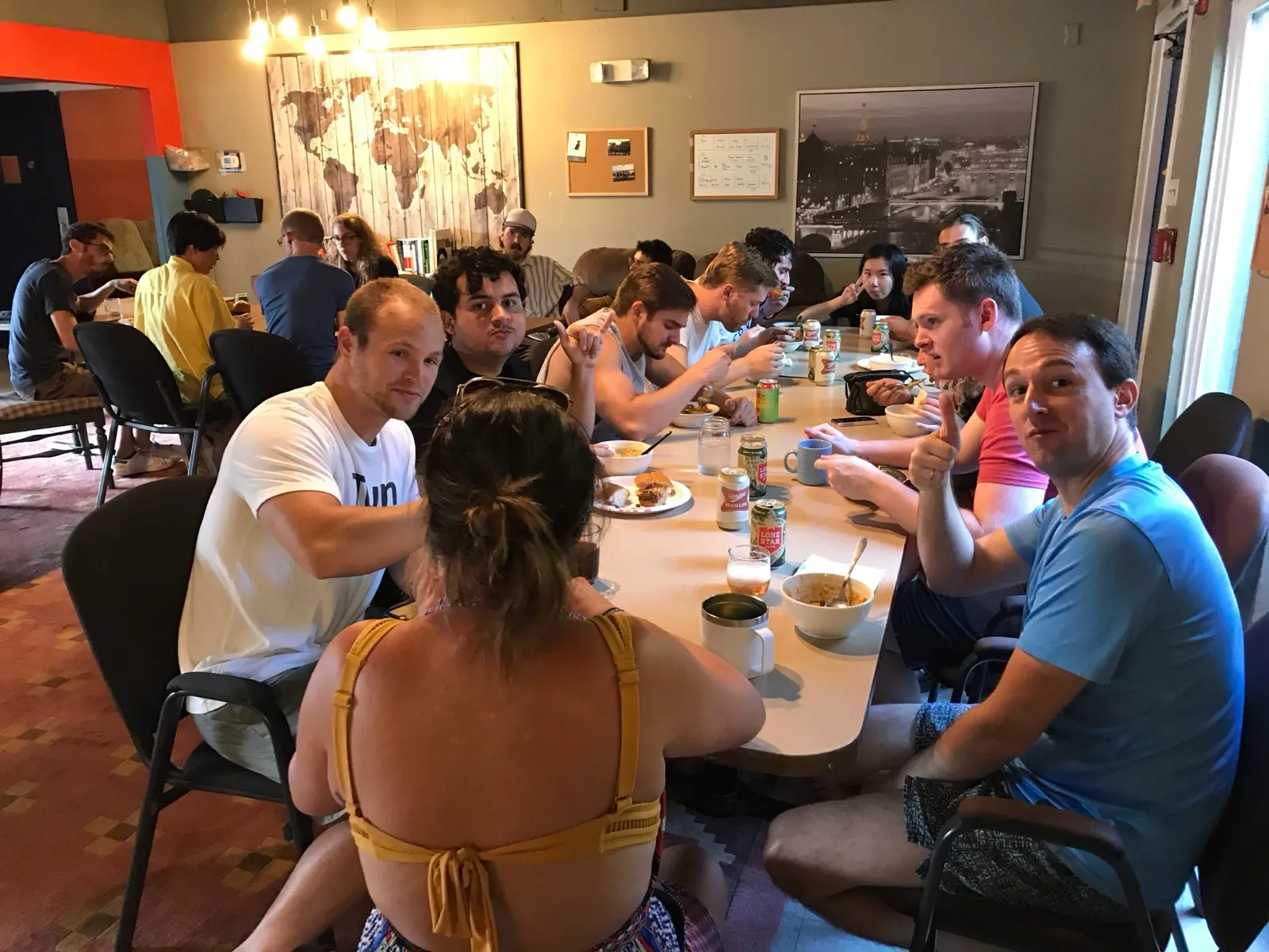 Every Sunday, everyone got together for a family dinner where someone cooked for the whole house.