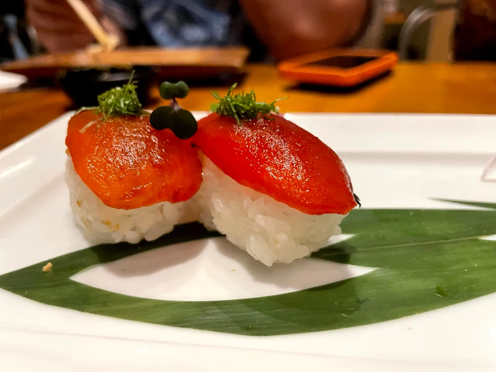 tomato nigiri — didn’t expect much but it blew my mind