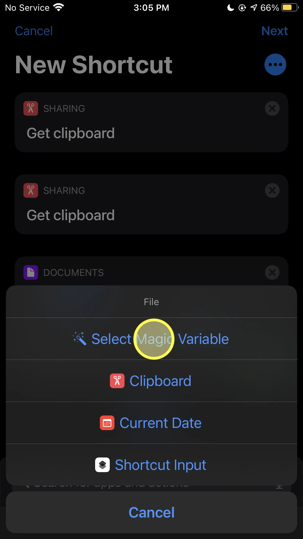 Select Magic Variable