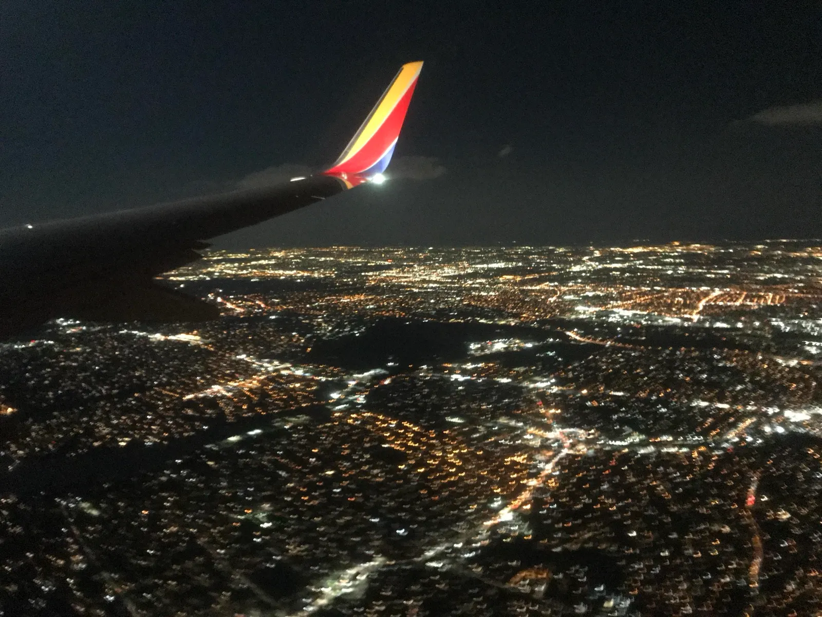 Obligatory blurry flight photo.