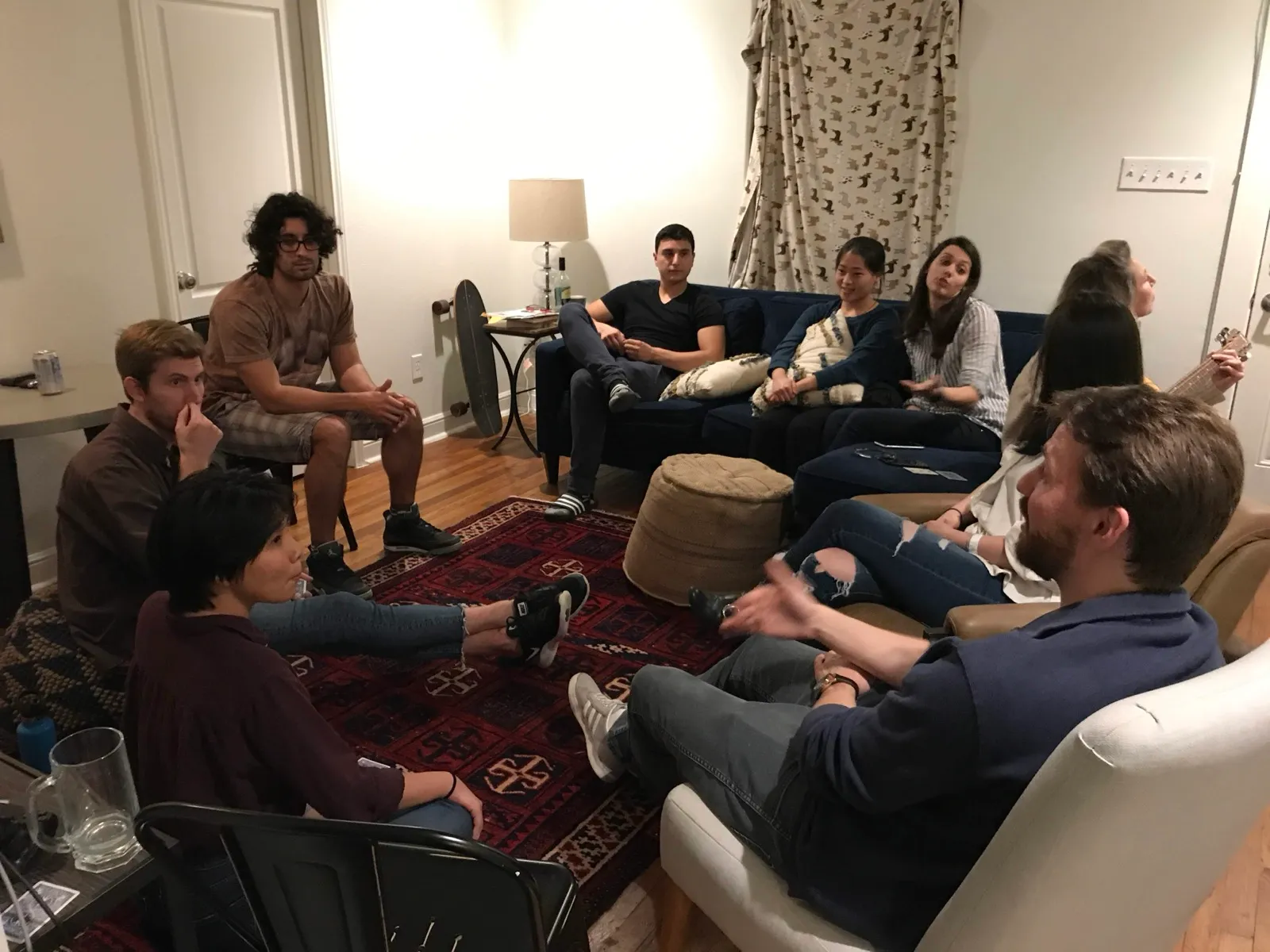 Heated accusations being thrown around in a game of Mafia.